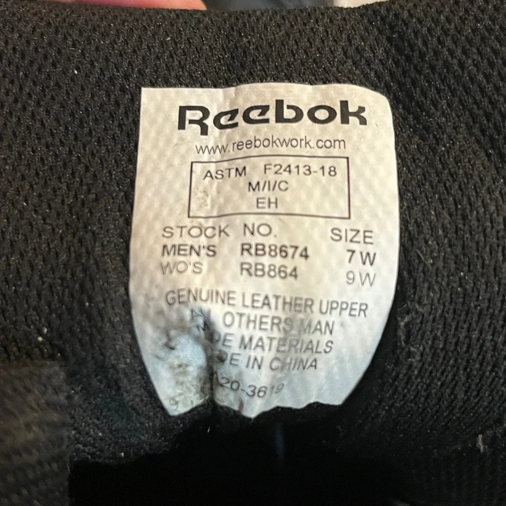 Reebok Rapid Response Tactical Boots Unisex Mens 7W Womens 9W Black WIDE Leather